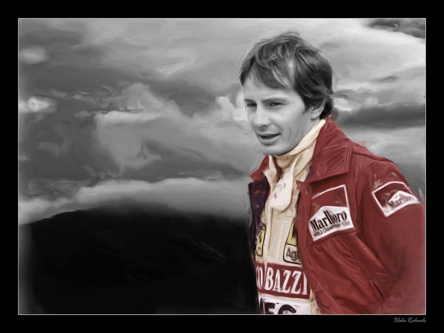 Gilles Villeneuve Portrait Photograph by Blake Richards