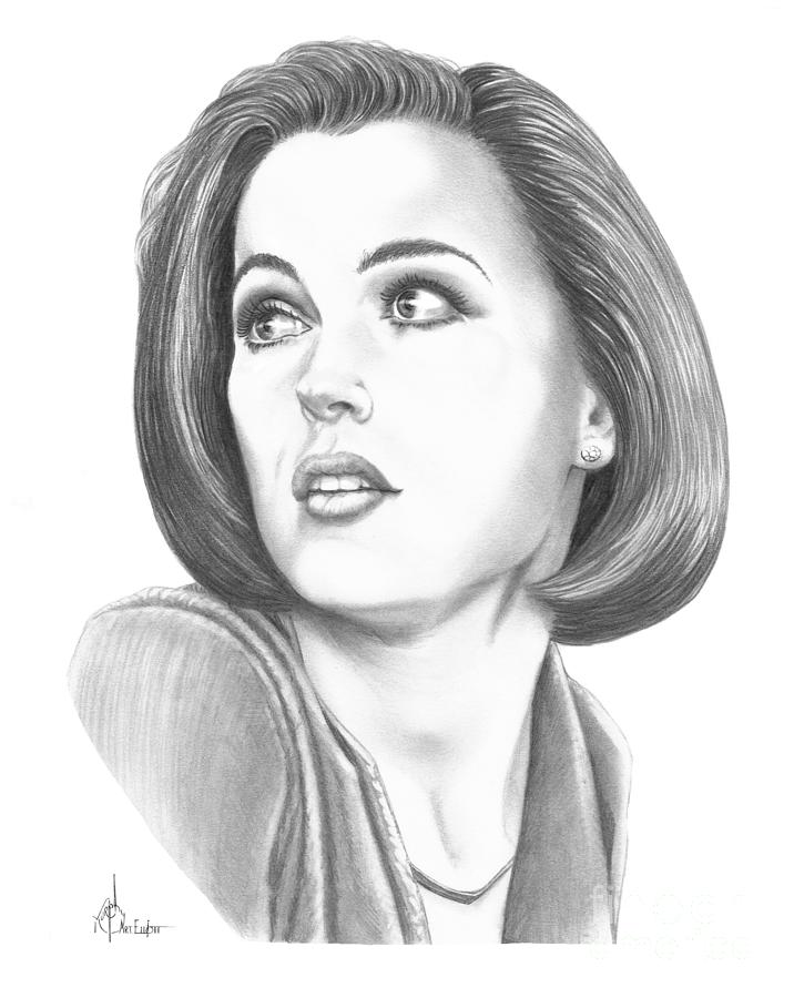 Gillian Anderson Drawing By Murphy Elliott - Fine Art America