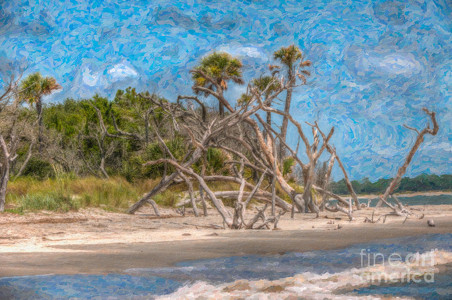 Folly Beach Digital Art - Gilligans Isle by Dale Powell