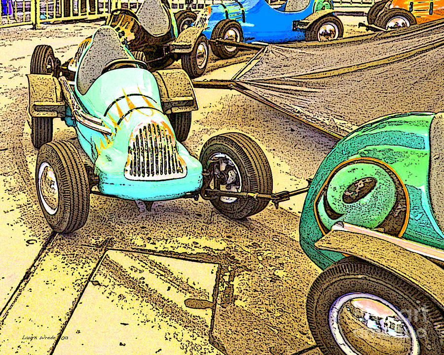 Gilroy Gardens Old Cars Digital Art by Artist and Photographer Laura Wrede