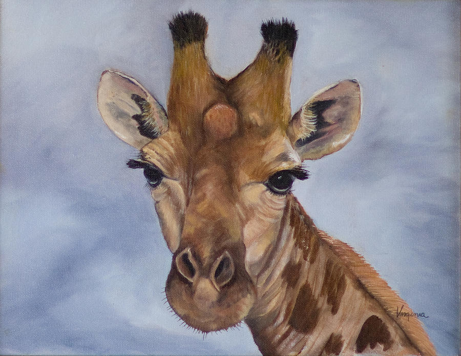 Gina the Giraffe Painting by Virginia Butler - Fine Art America