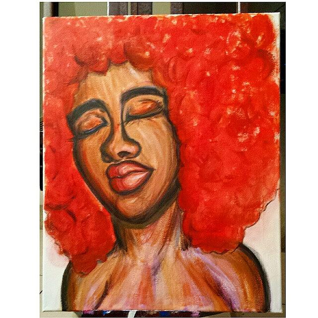 ...ginger.... 16 X 24.... Acrylic X Photograph by Damion Moore