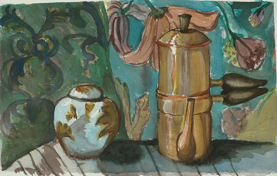 Ginger and Tea Painting by Carol Oufnac Mahan