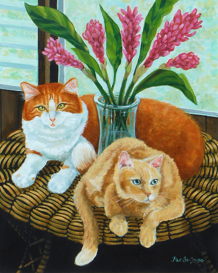 Ginger Cats Painting by Pat St Onge