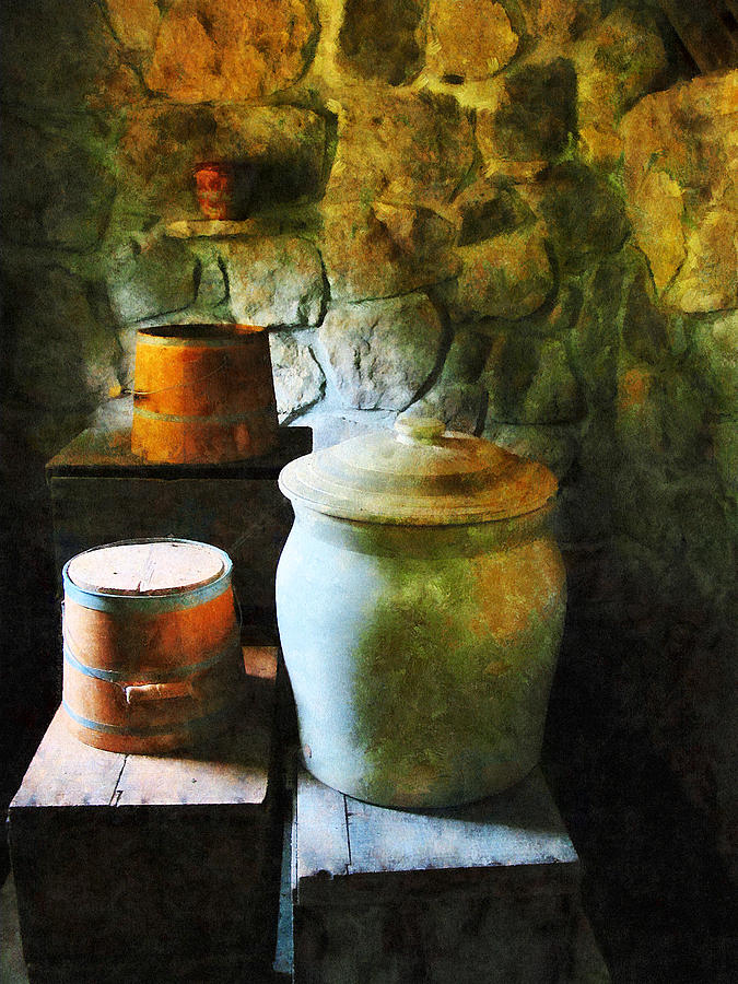 Ginger Jar and Buckets Photograph by Susan Savad
