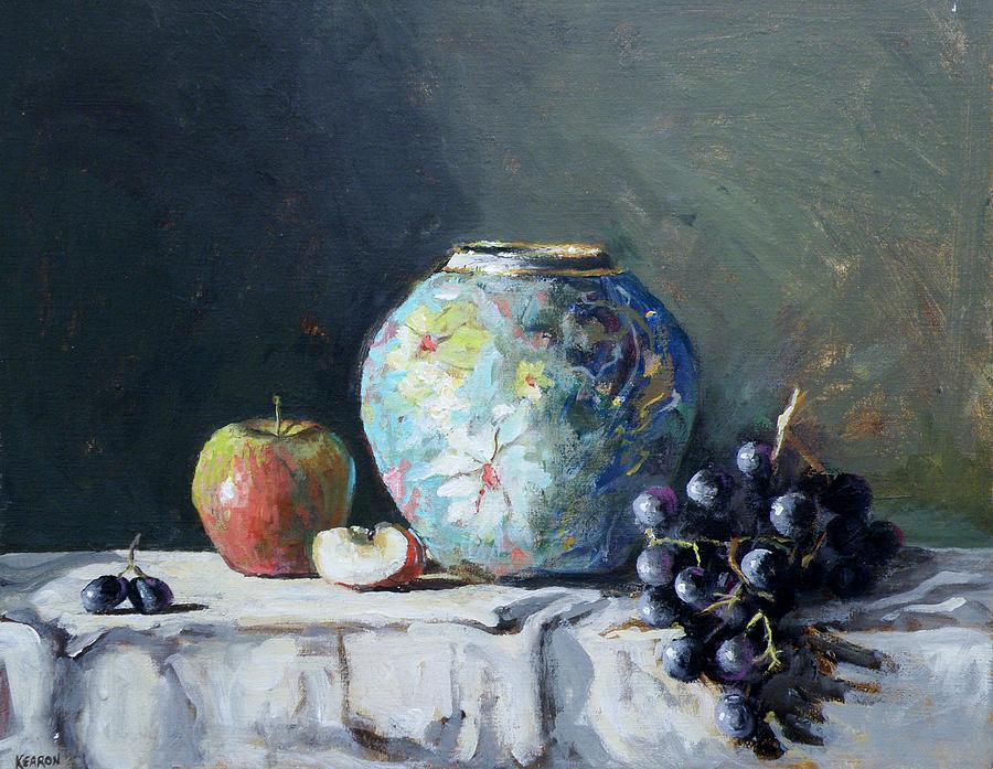 Ginger Jar With Fruit Painting by Thomas Kearon - Pixels