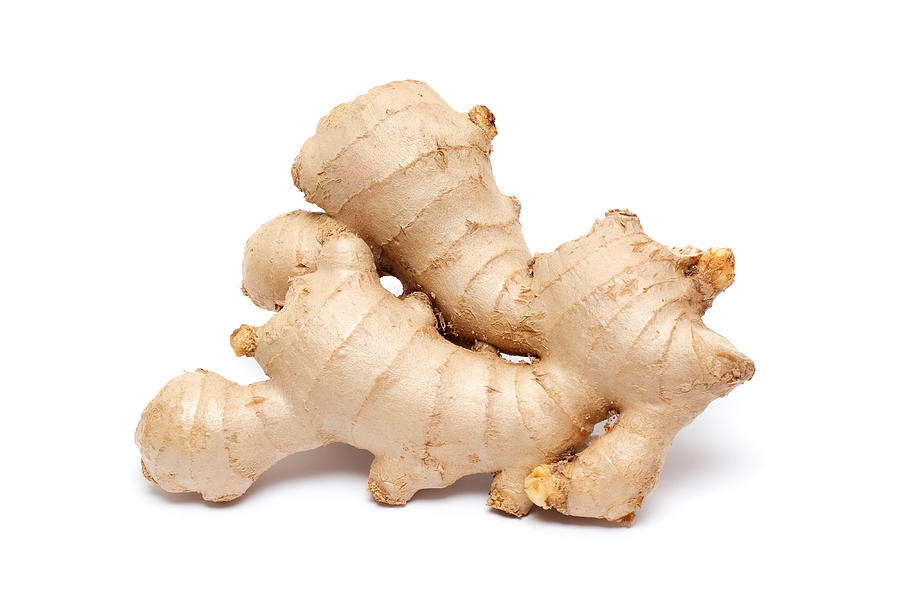 Ginger root isolated on white background Photograph by Hudiemm