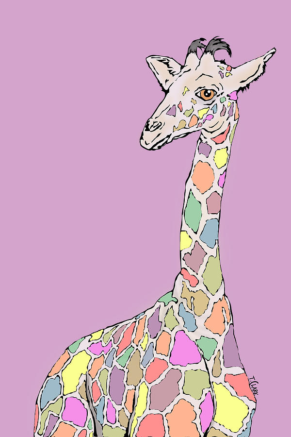 Ginger the Giraffe Painting by Tony Clark