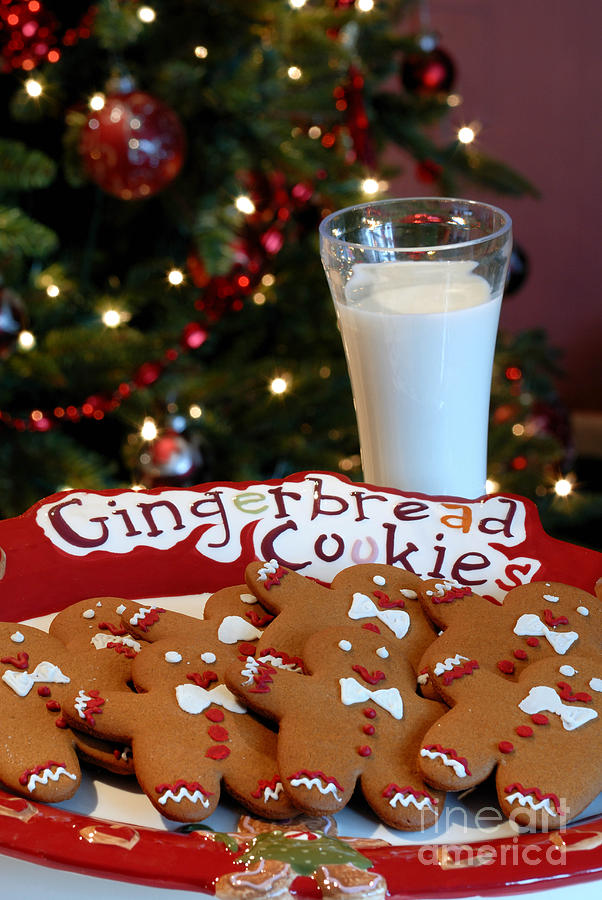 Christmas Photograph - Gingerbread Cookies on Platter by Amy Cicconi