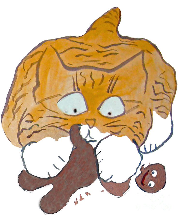 Gingerbread Crunch by Sasa Kitty Painting by Ellen Miffitt