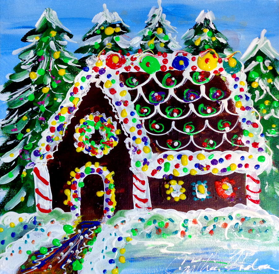 Gingerbread Houses Painting