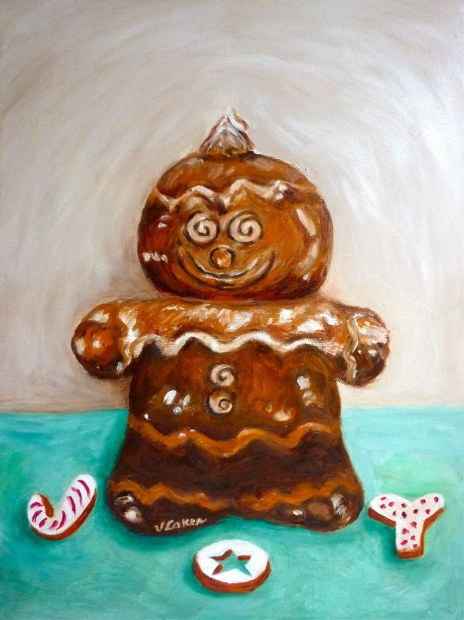 Gingerbread Joy Painting by Victoria Lakes