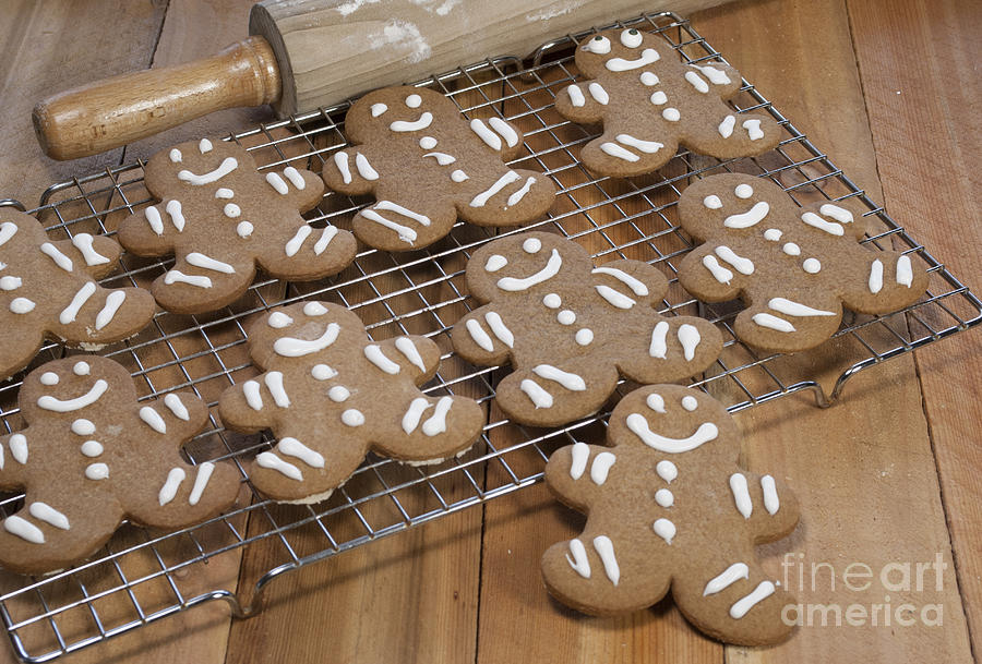 Christmas Photograph - Gingerbread Man Cookies by Juli Scalzi
