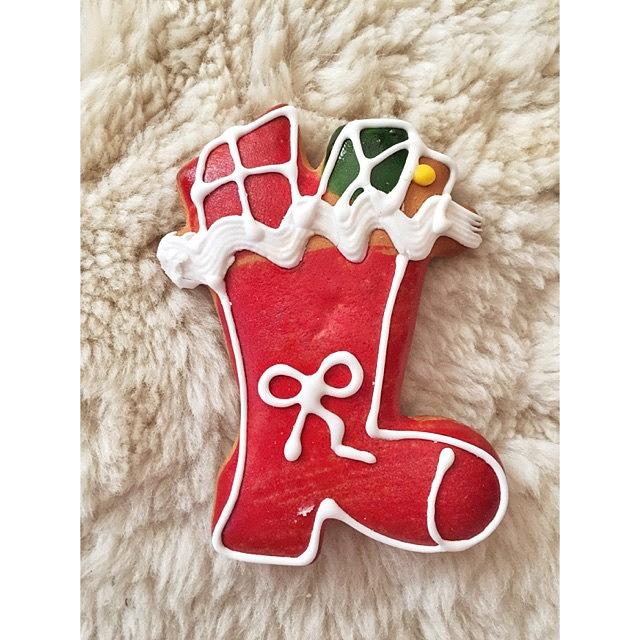 Cookie Photograph - Gingerbread Santa Claus Sock by Adriano La Naia