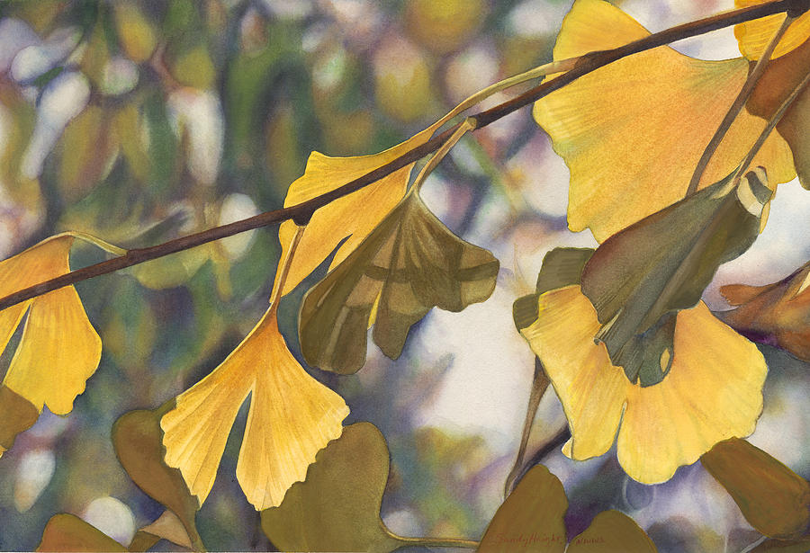 Ginkgo Gold Painting by Sandy Haight
