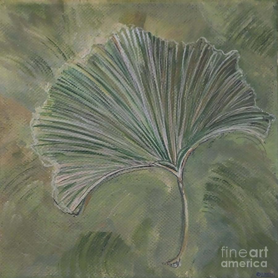 Ginko Leaf Painting by Lizi Beard-Ward