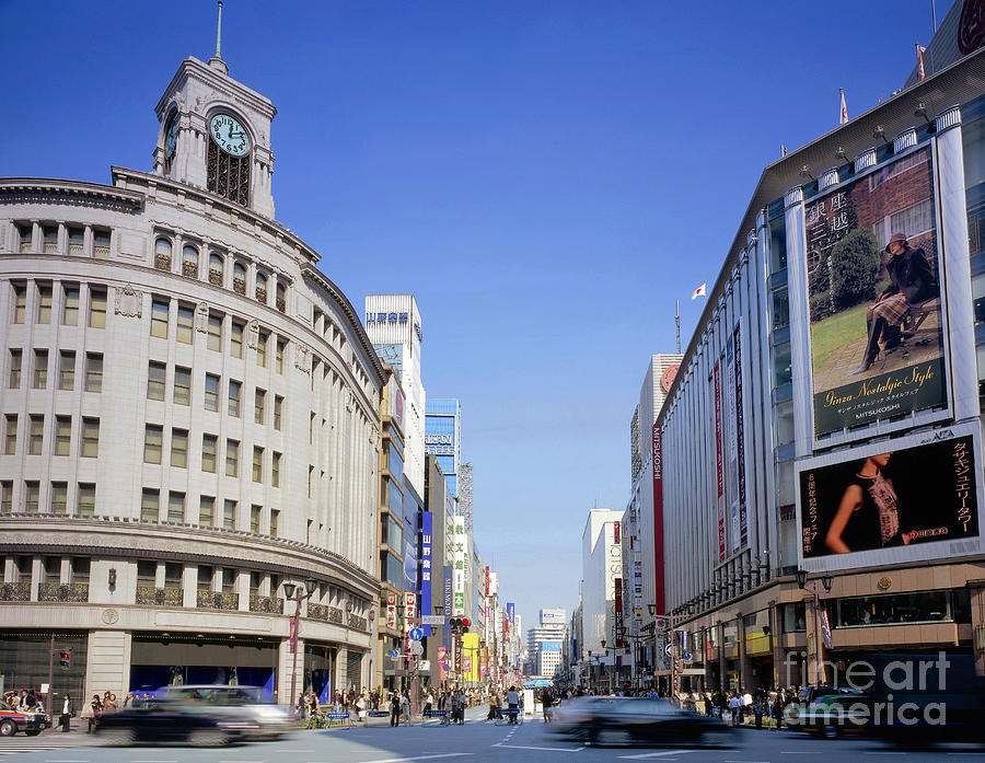 Ginza Shopping Area Photograph by Rafael Macia - Fine Art America