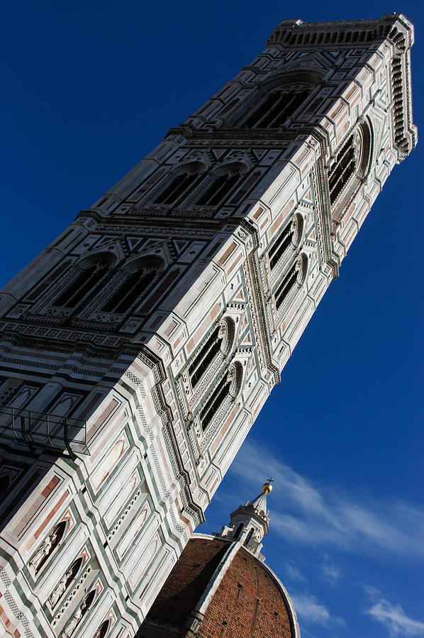 Architecture Photograph - Giotto Fantastic Campanile - Florence Cathedral - Piazza del Duomo - Italy by Georgia Mizuleva