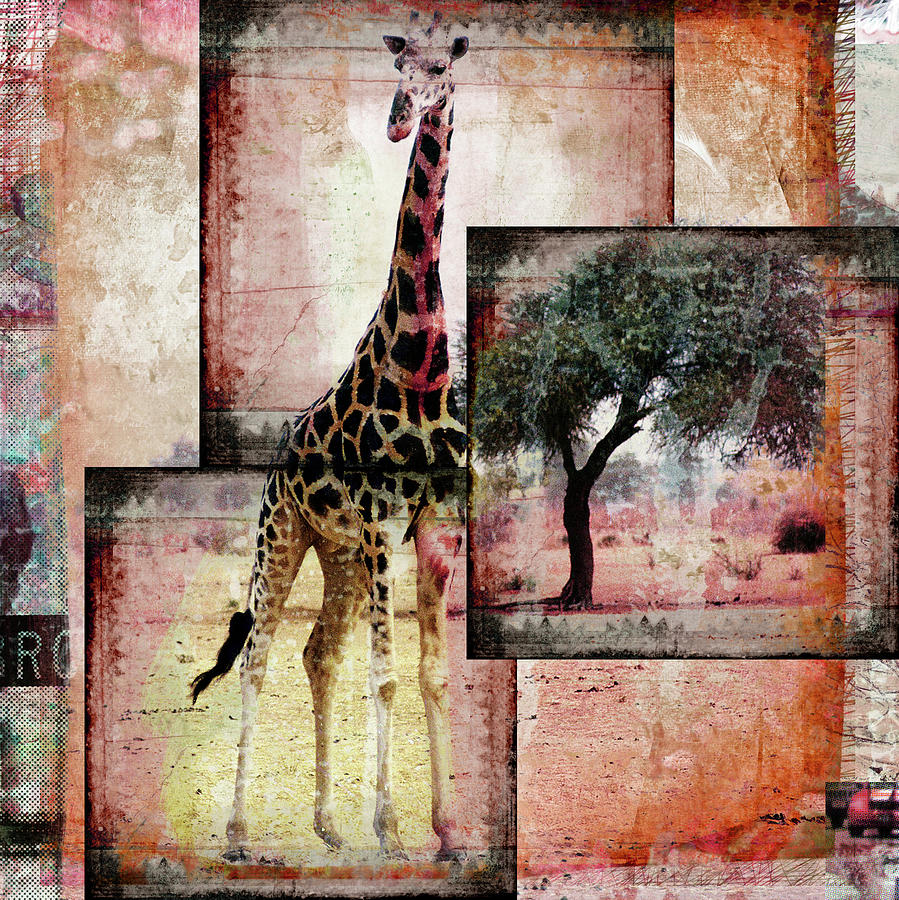 Girafe Digital Art by Luz Graphic Studio