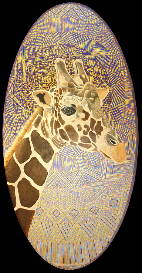 Giraffe Painting by Amanda  Lynne