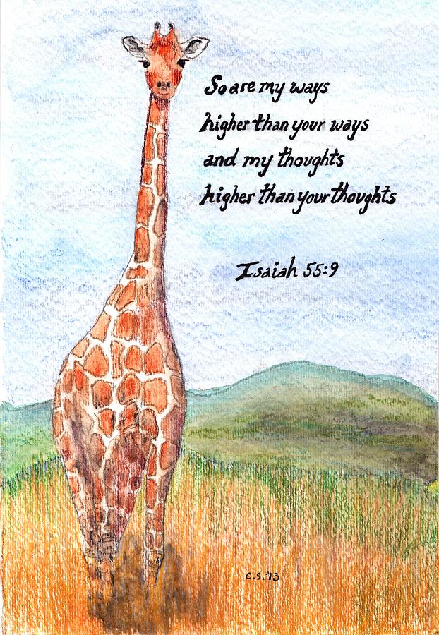 Animal Painting - Giraffe by Catherine Saldana