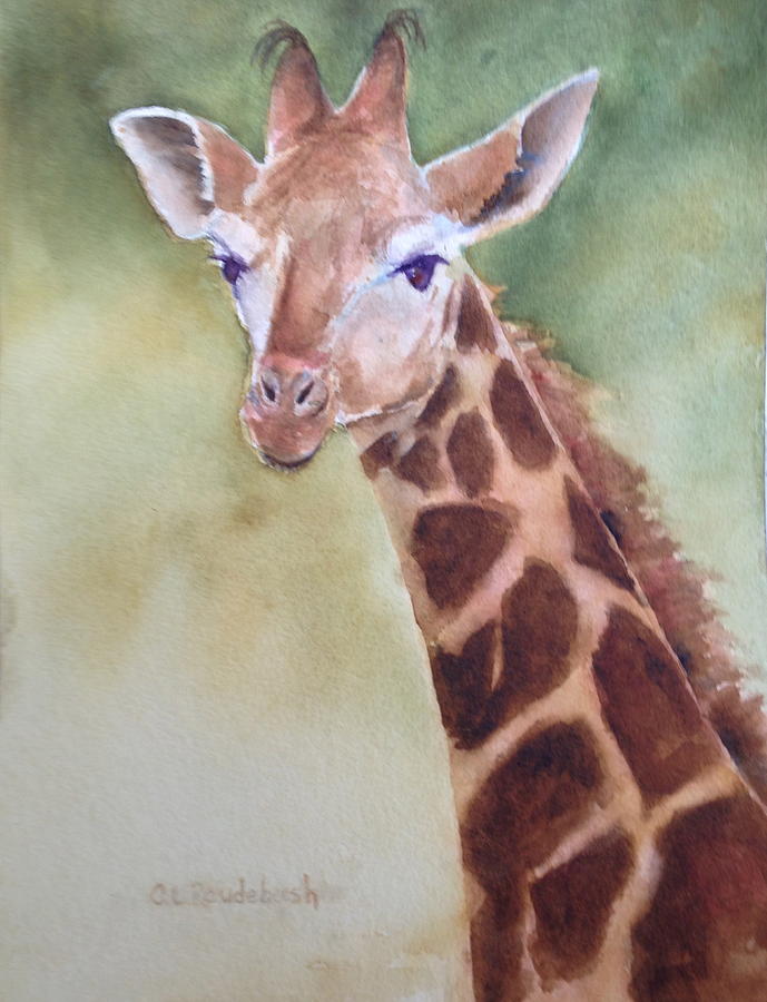 Nature Painting - Giraffe by Cynthia Roudebush