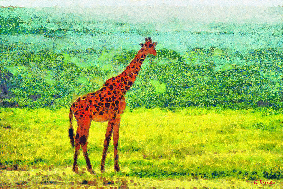 Giraffe Painting by George Rossidis