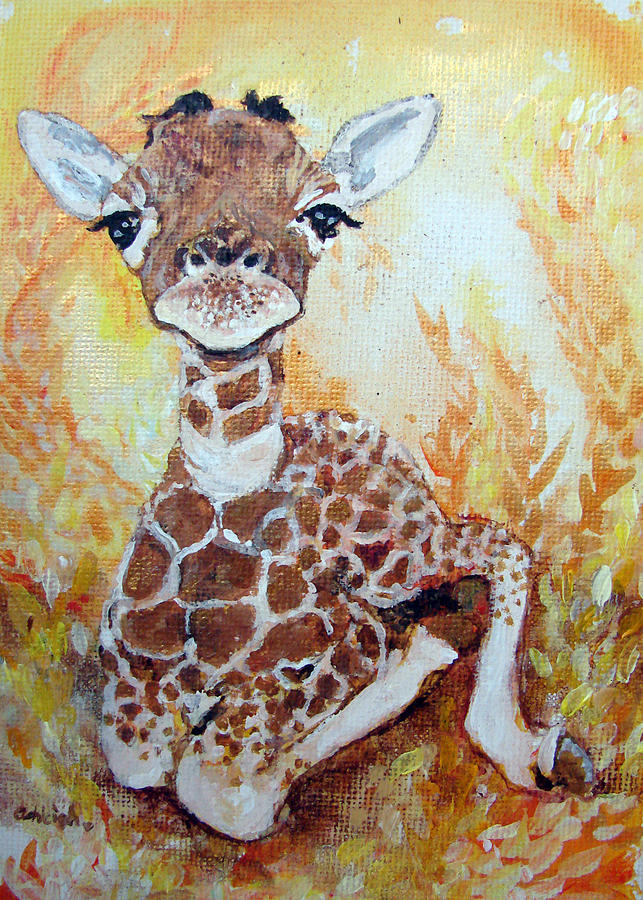 Giraffe I am Your Friend Until the Very End Painting by Ashleigh Dyan Bayer