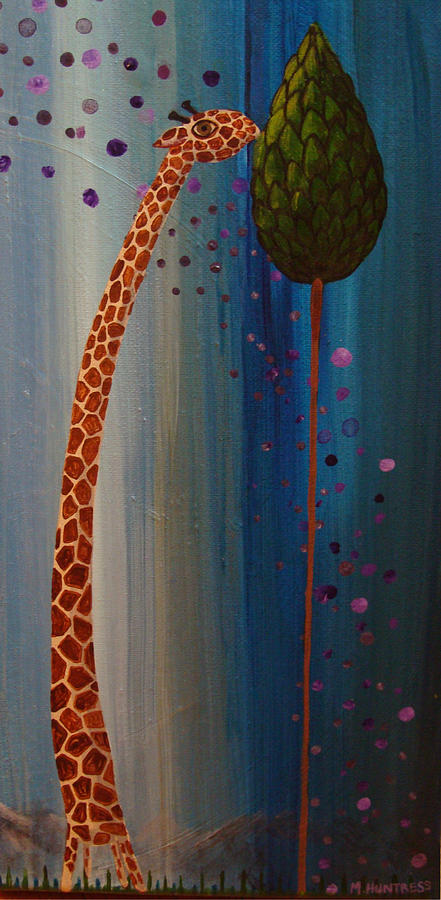Giraffe Painting by Mindy Huntress