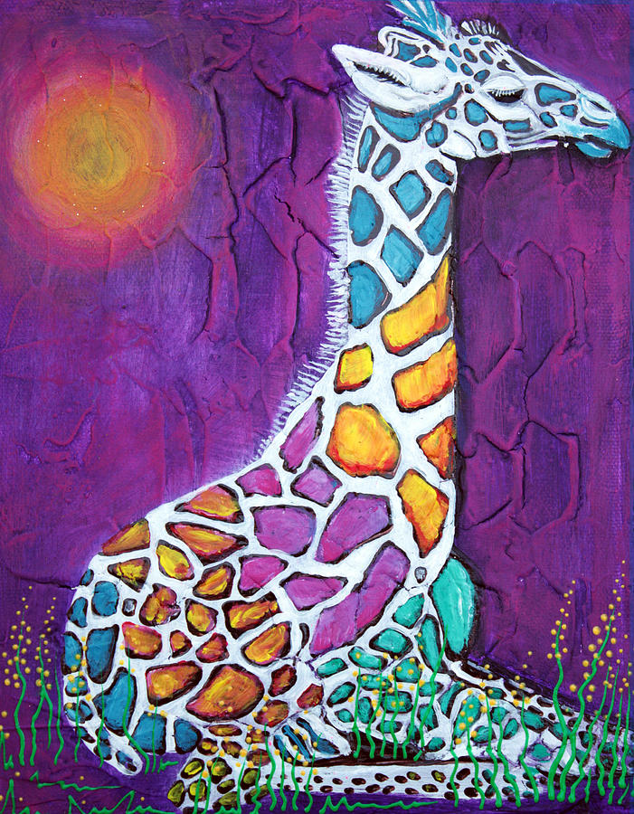 Giraffe of Many Colors Painting by Laura Barbosa - Fine Art America