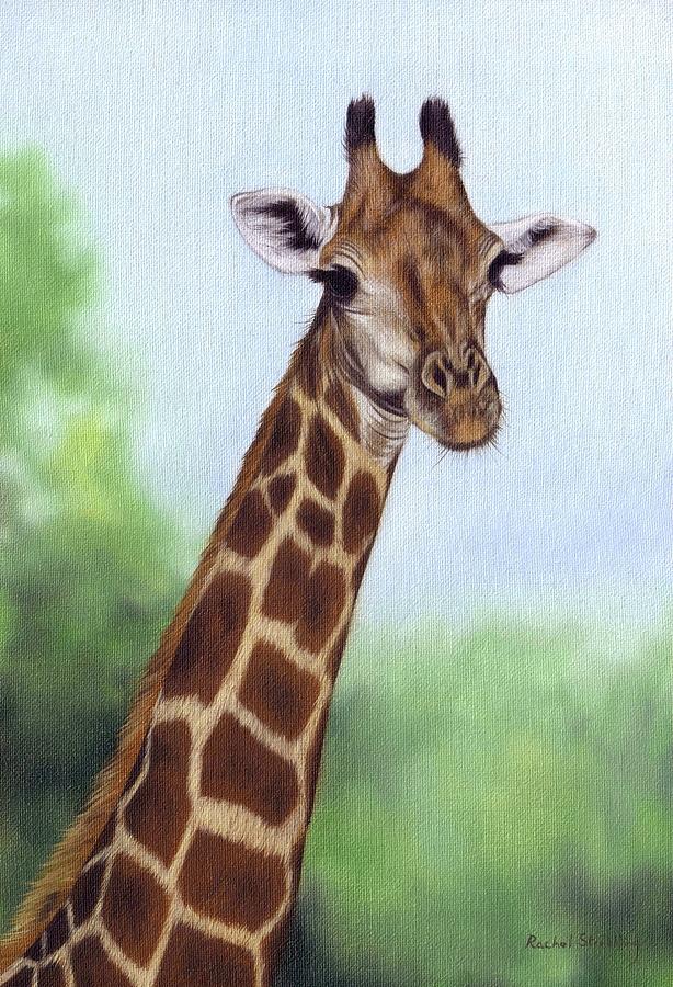 Giraffe Painting Painting by Rachel Stribbling