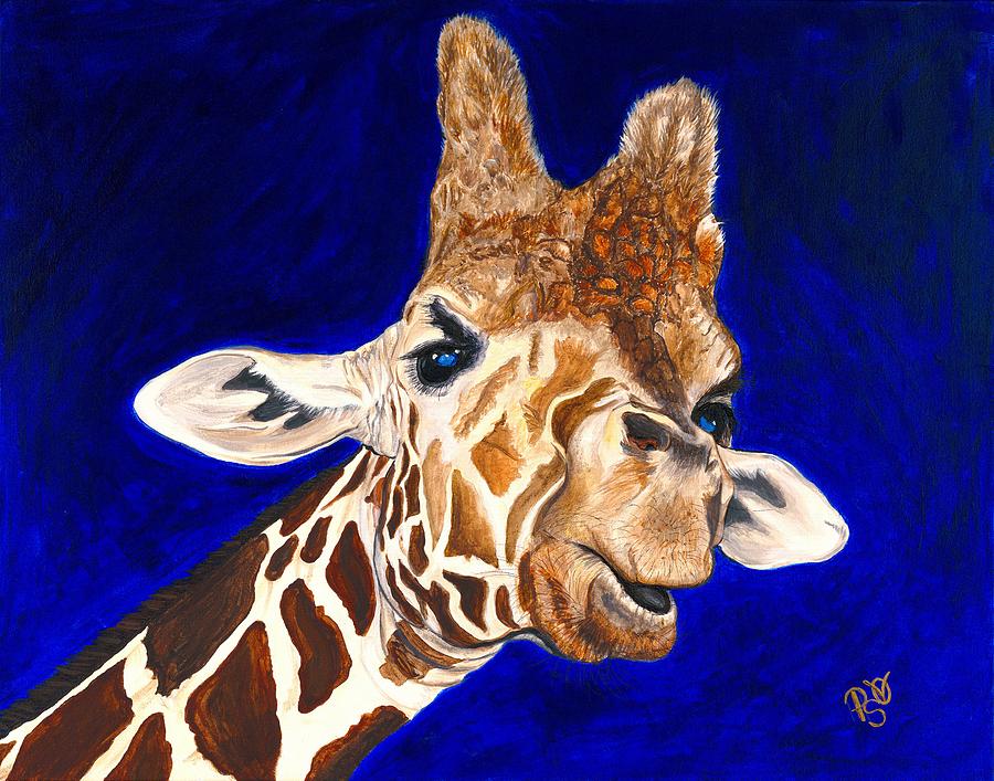 Giraffe Painting by Patty Vicknair
