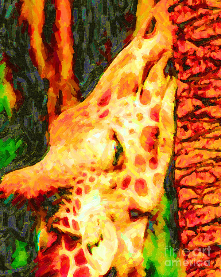 Animal Photograph - Giraffe by Wingsdomain Art and Photography