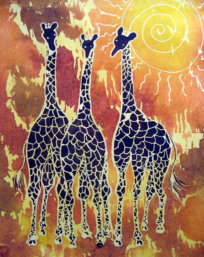 Giraffes 3 Painting by Elizabeth C Sullivan | Fine Art America