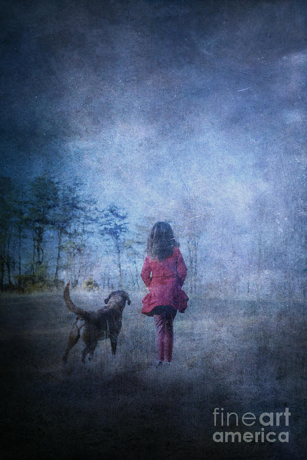 Girl and Her Dog Photograph by Stephanie Frey