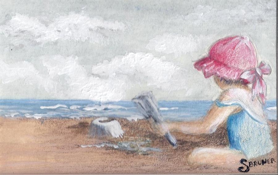 Girl at the Beach Painting by Susan Bruner