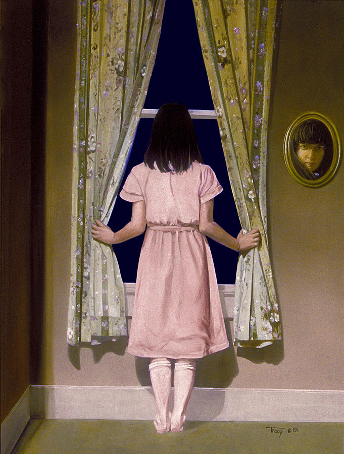 Girl at the Window Painting by Robert Tracy