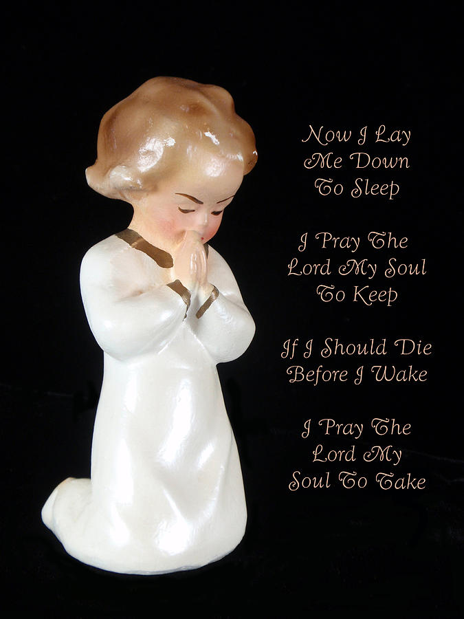 Girl Childs Bedtime Prayer Photograph by Kathy Clark