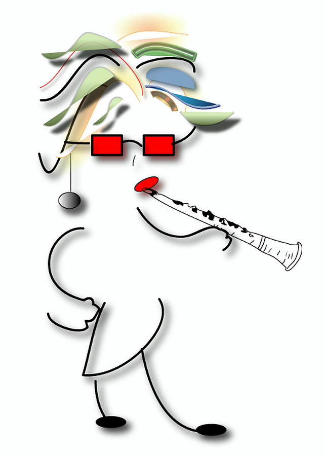 Girl Clarinet Player Digital Art by Marvin Blaine