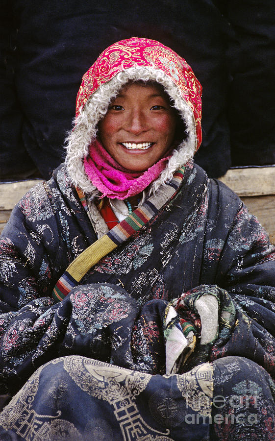Portrait Photograph - Girl From Amdo - Tibet by Craig Lovell