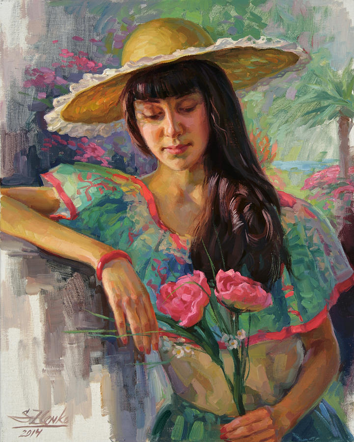 Girl from Madeira Painting by Serguei Zlenko