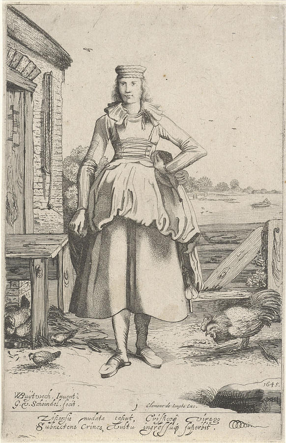 Girl From Zijpe The Netherlands Gillis Van Scheyndel Drawing By Gillis Van Scheyndel I And