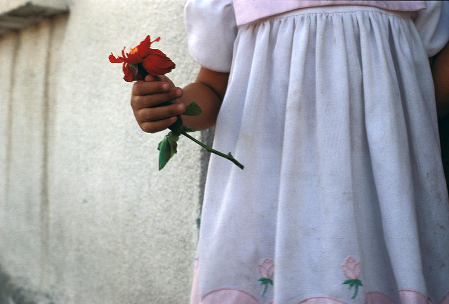 Girl Holding Flower Photograph By Mark Goebel