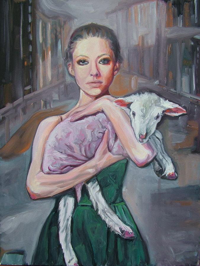 Amanda Seyfried Painting - Girl in a Big City by May Lively