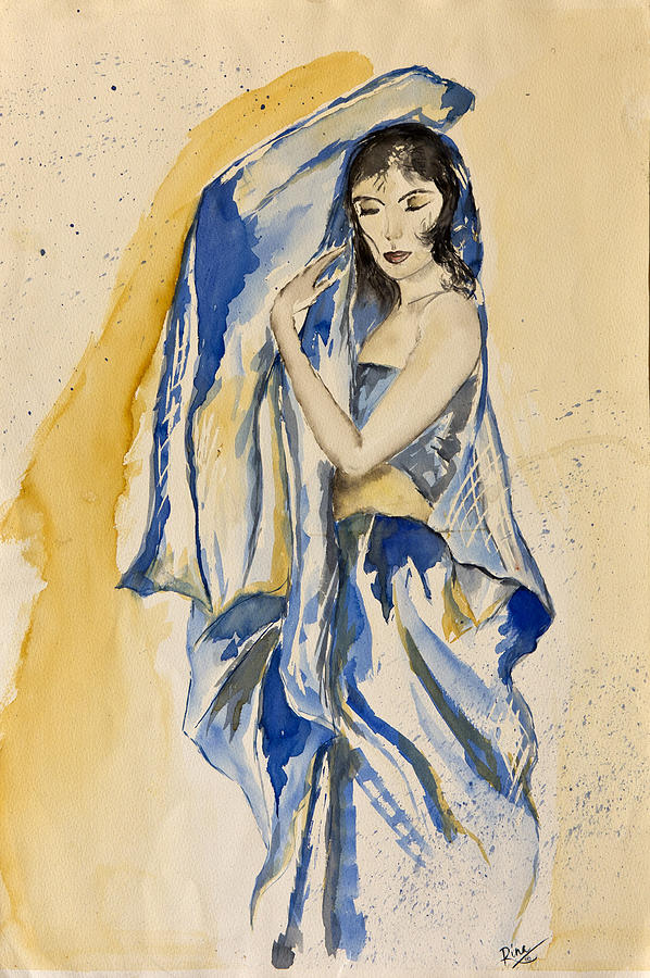 Girl in a Sari Painting by Rina Bhabra