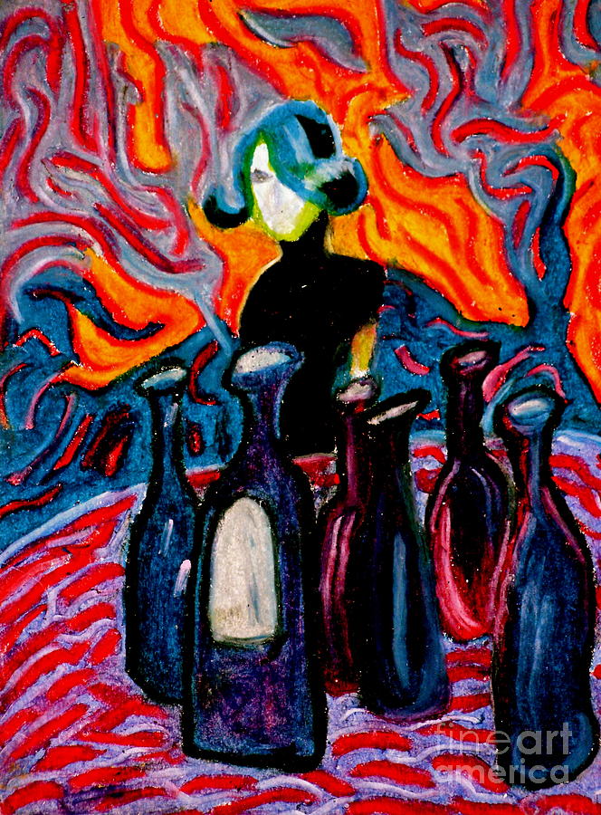 Abstract Pastel - Girl in Bar by Josh  Williams