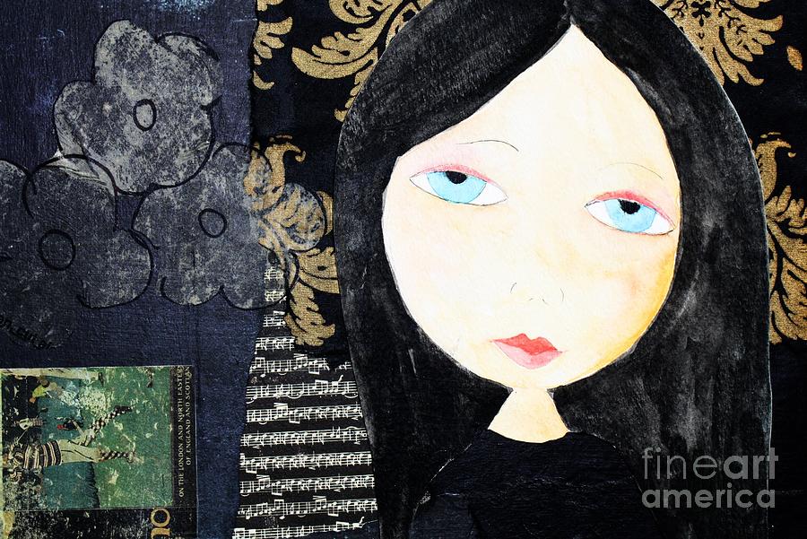 Girl in Black Painting by Melinda Etzold
