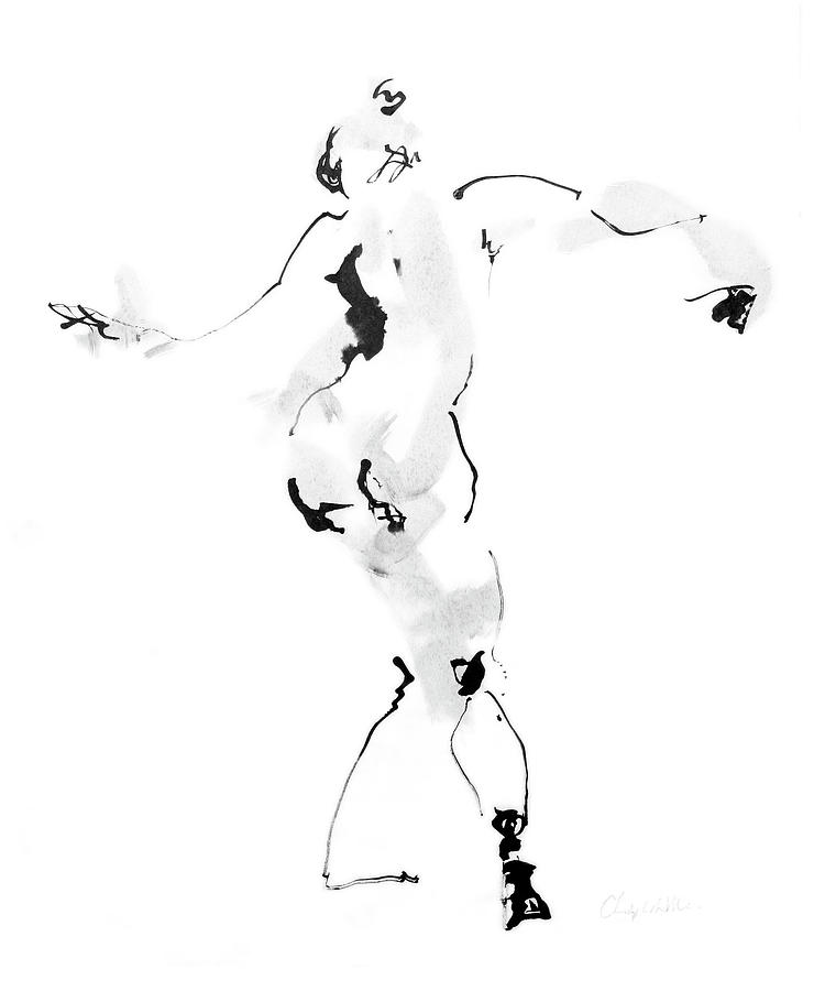 Nude Painting - Girl in Movement Dancing by Christopher Williams