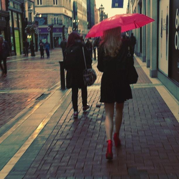 Iris Photograph - Girl In Red. #dublin #girl #style #walk by Luis Aviles