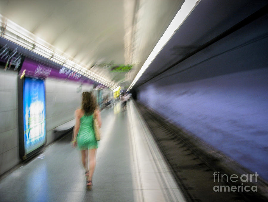Girl In Subway Photograph